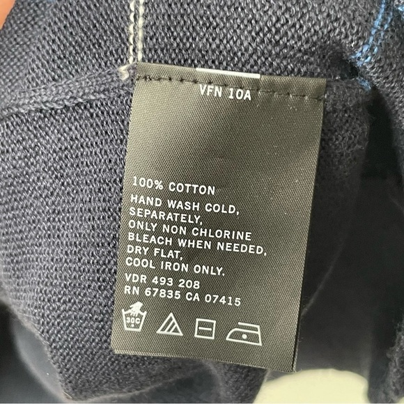 NAUTICA Men’s ribbed V-neck Grandpa Checkered sweater Vest L 100% Pima Cotton - Picture 10 of 11